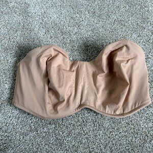 DELIMIRA underwire strapless minimizer bra 36DD Natural NWT Nude Tan